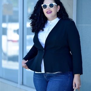 Girl With Curves Peplum Blazer 1x